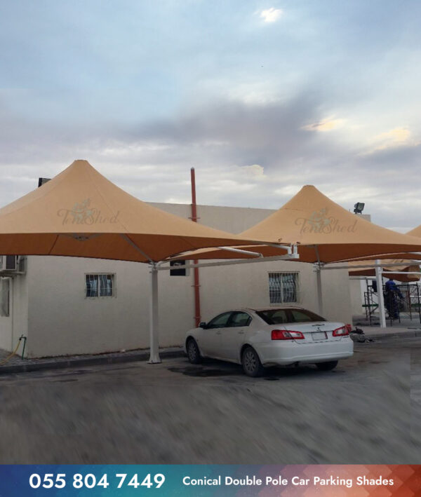 Al Ain co - op society have a Conical Car Parking Shades