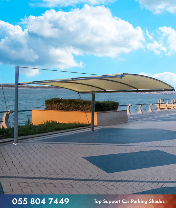 Dubai Beach side Top Support Car Parking Shades