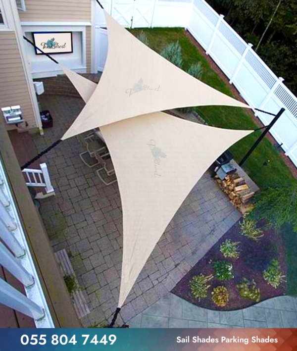 Tringle Sail Shade Top View