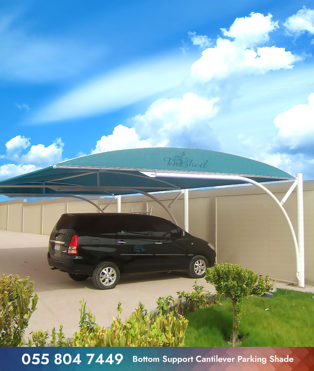 Cone Single Pole Car Parking Shade - Car Parking Shades Suppliers