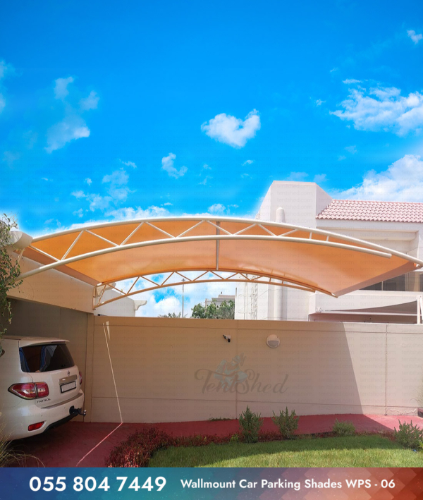 PVC water proof wall mounted car parking shade