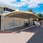 aluminium car parking shed