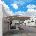 Wall Mounted Car Parking Shade in Al Barari Villa