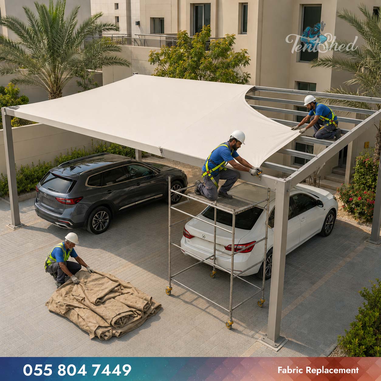 Professional Sail Shade Fabric Replacement Service