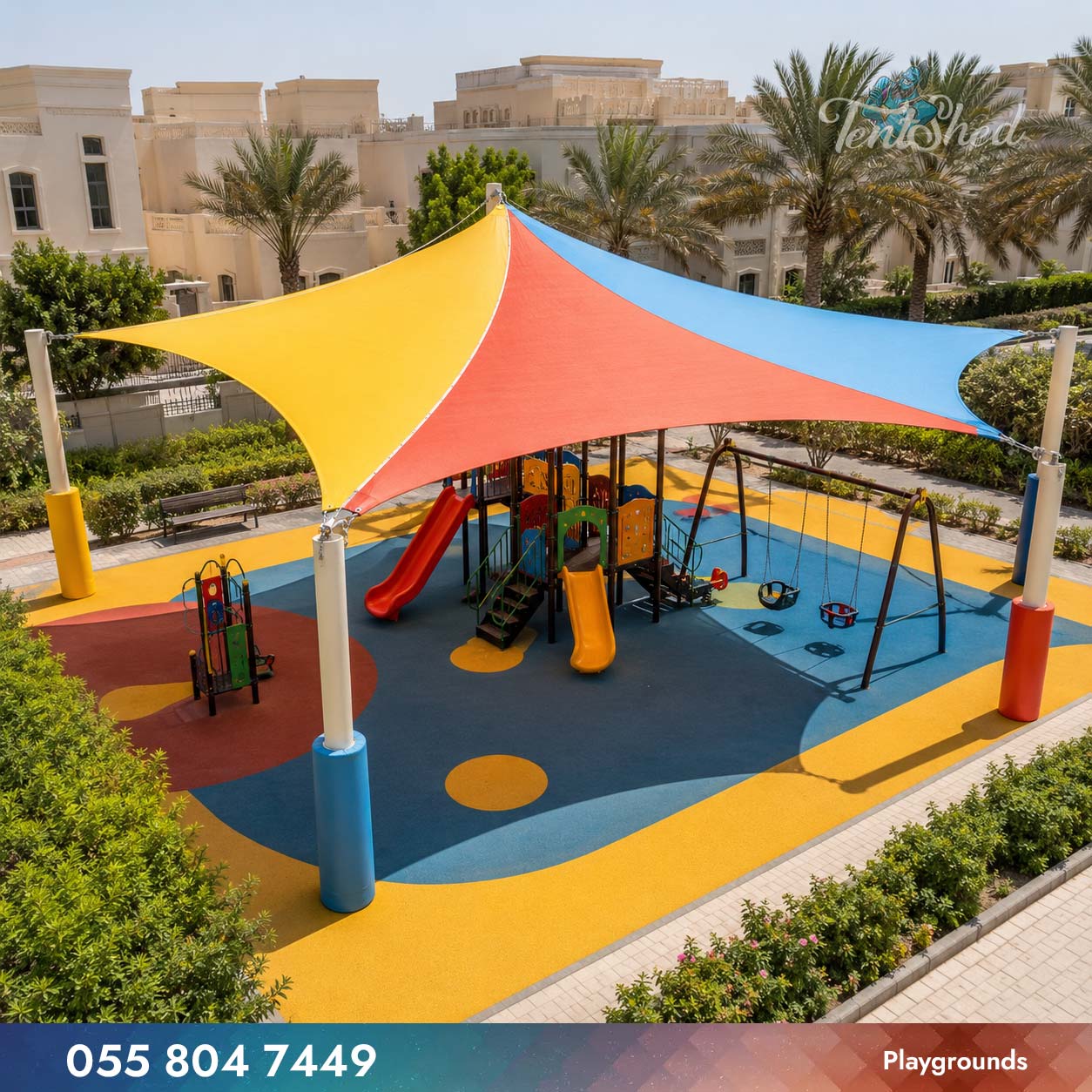 Protective Sail Shades for Childrens Playgrounds