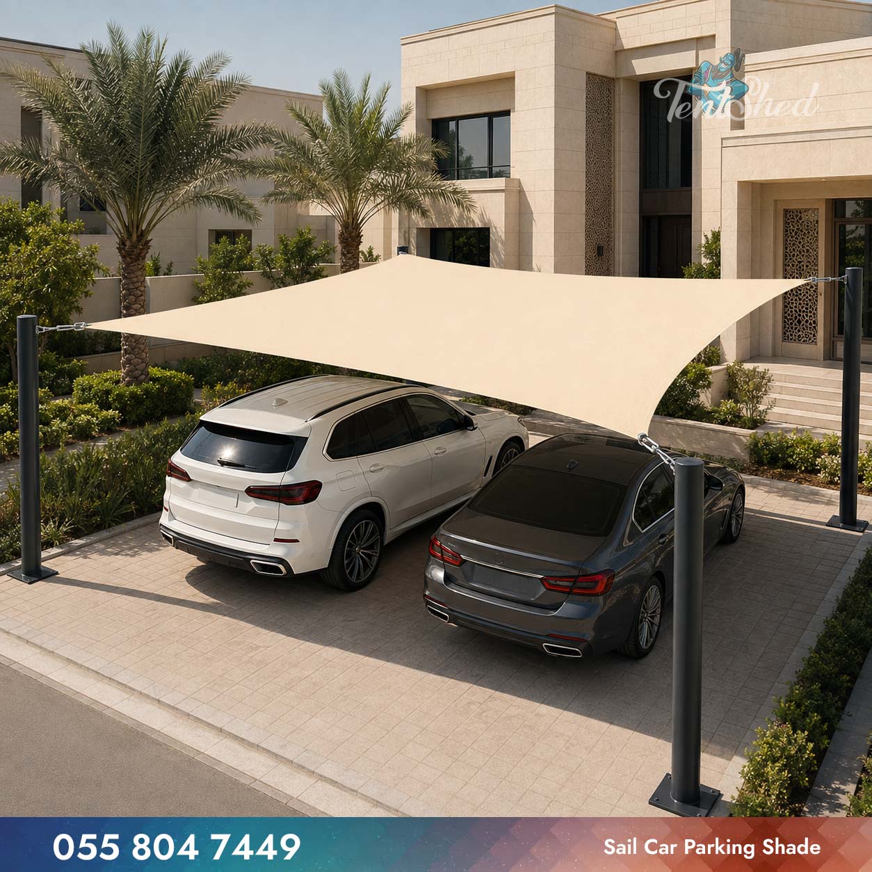 Durable Sail Shades for Car Parking Areas
