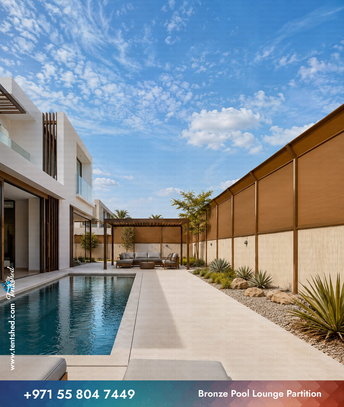 Bronze Pool Lounge Partition