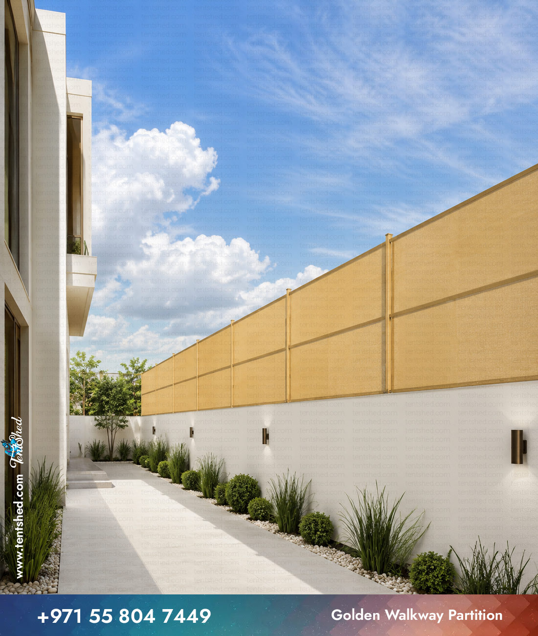 Golden Walkway Partition
