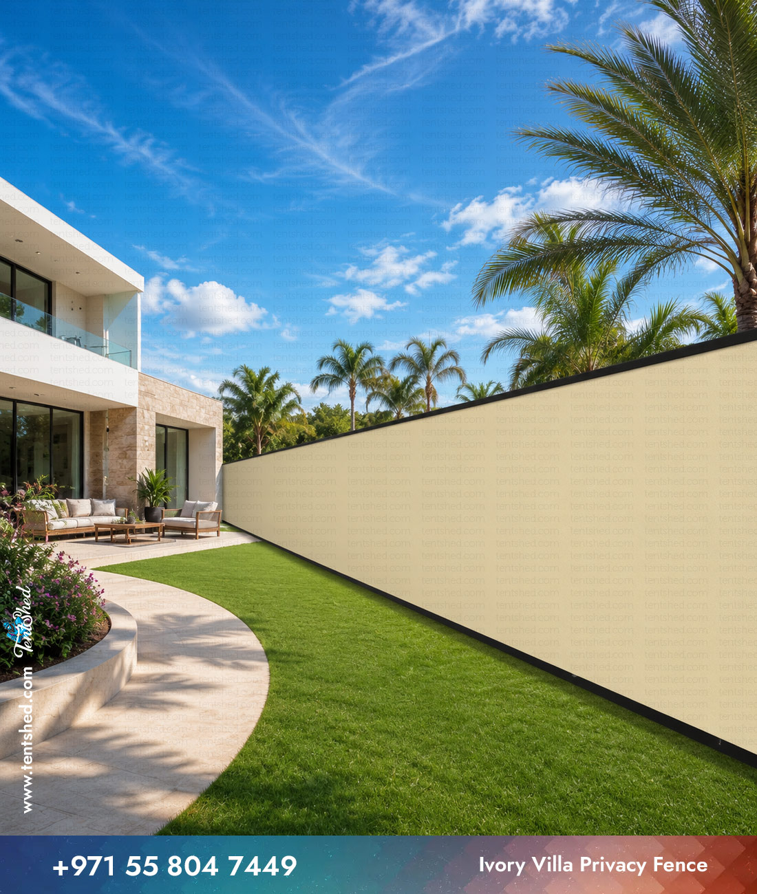 Ivory Villa Privacy Fence