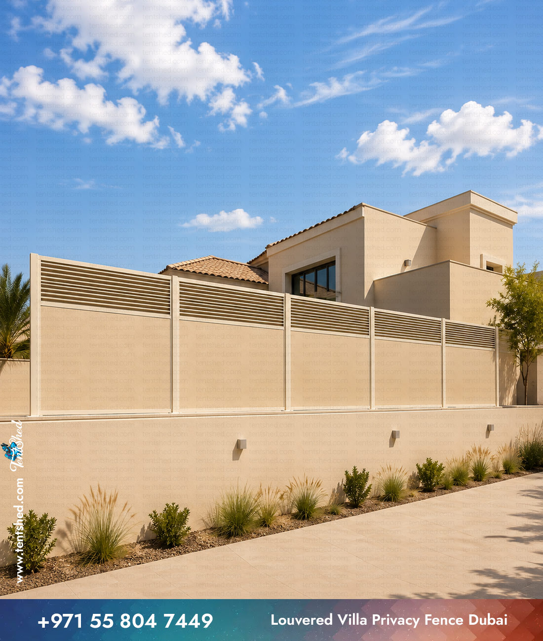 Louvered Villa Privacy Fence Dubai