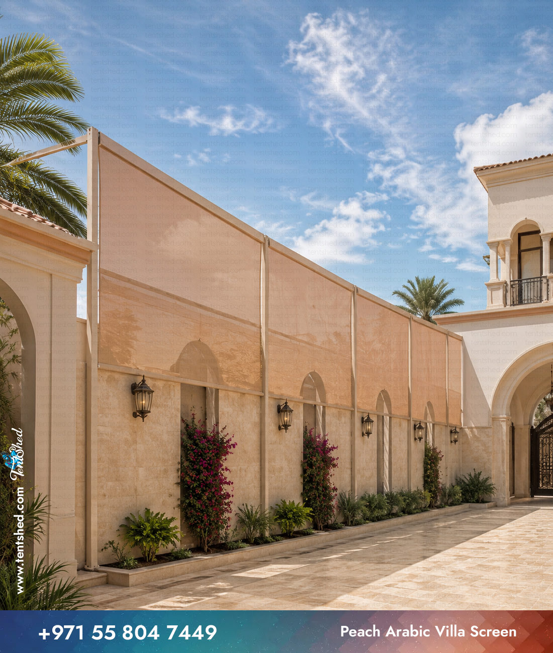 Peach Arabic Villa Screen