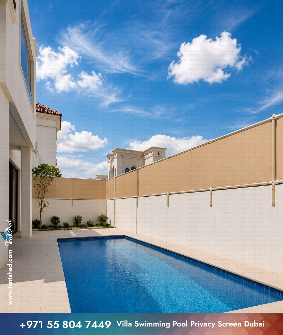 Villa Swimming Pool Privacy Screen Dubai