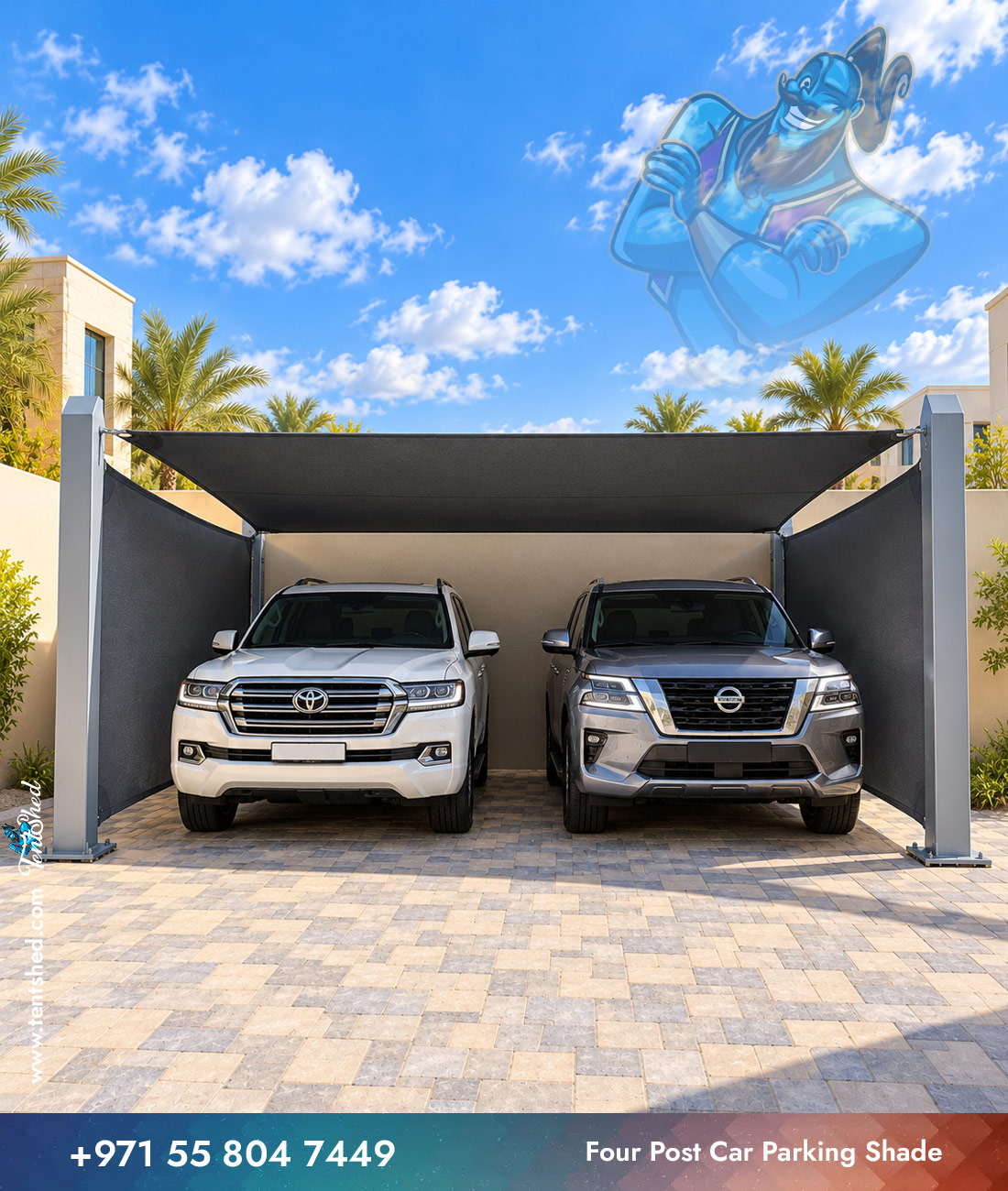 Four Post Car Parking Shade