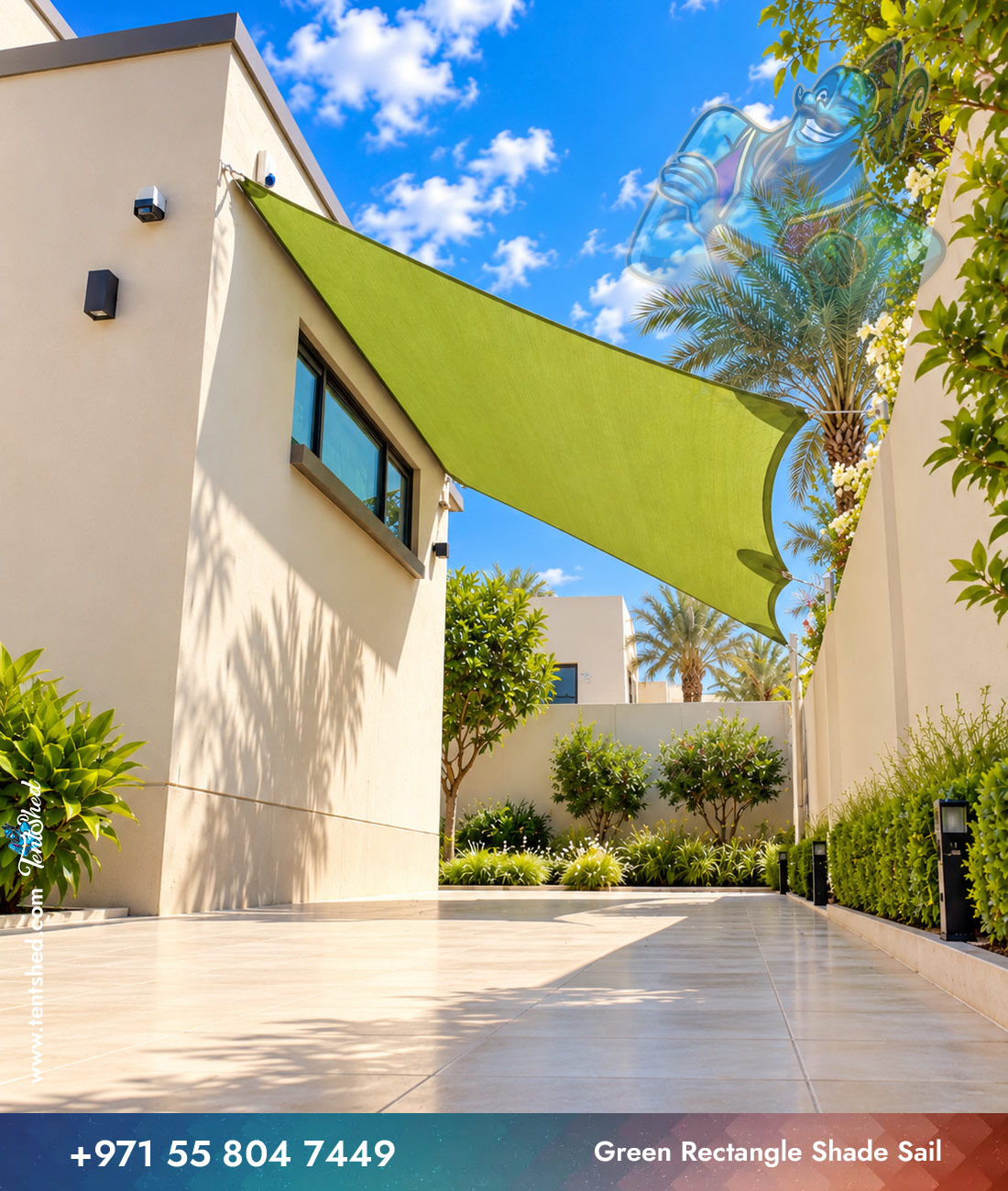 Green Rectangle Shade Sail