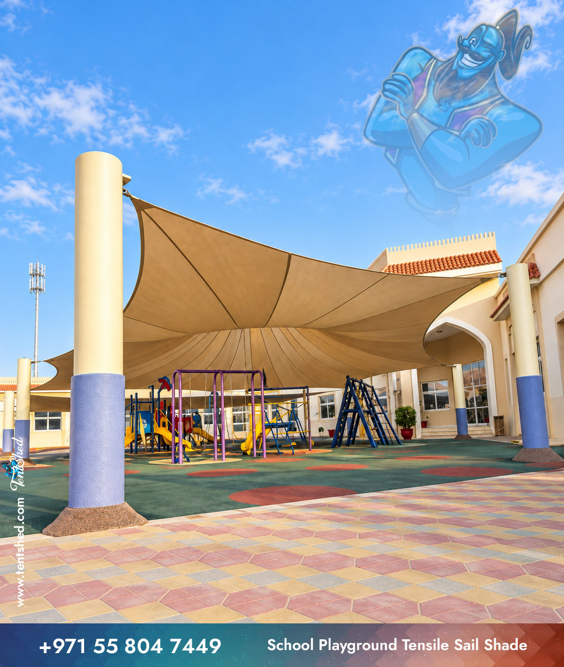 School Playground Tensile Sail Shade