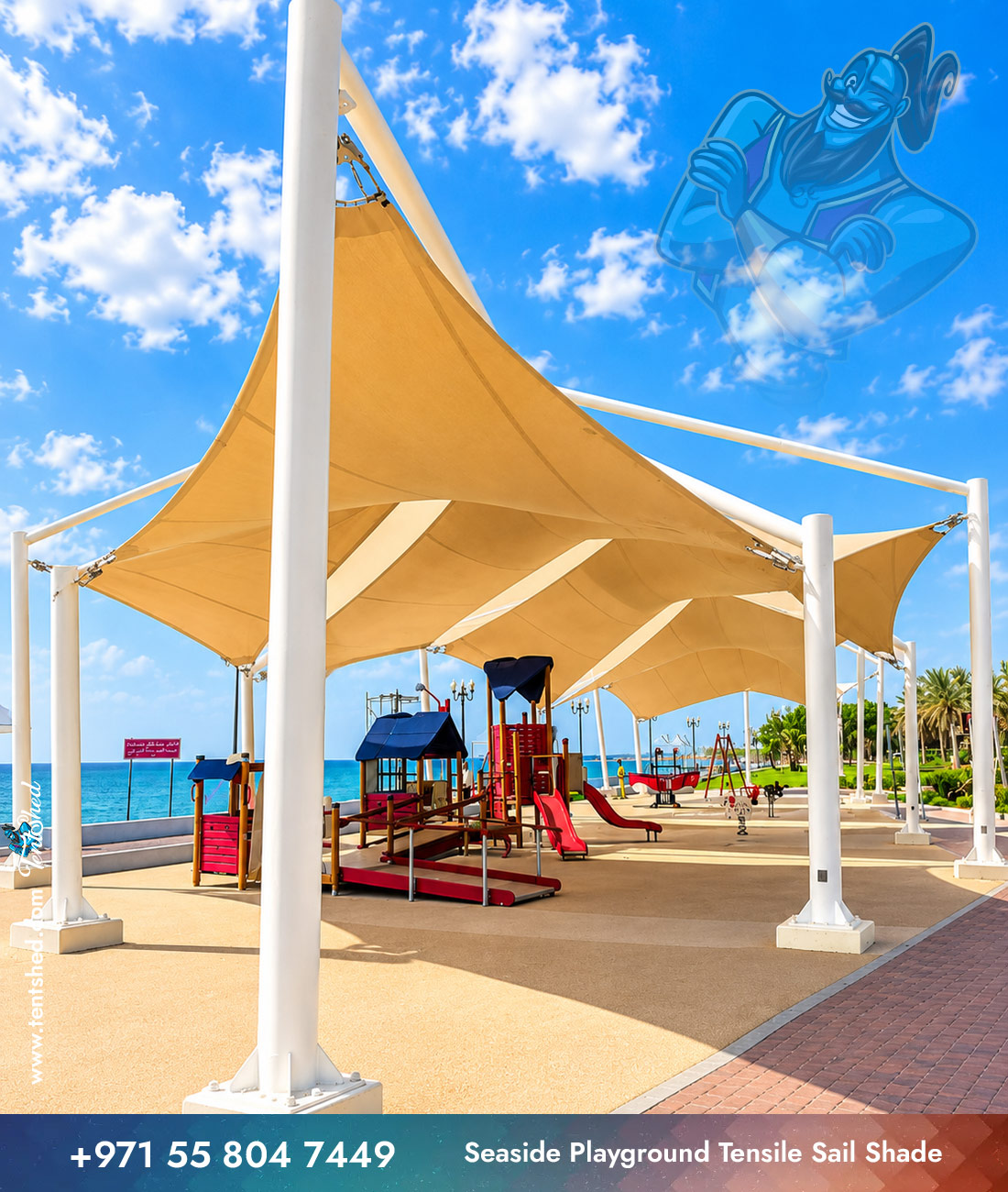 Seaside Playground Tensile Sail Shade