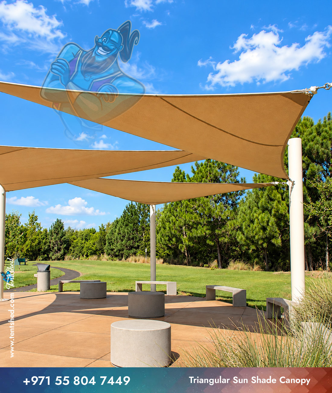 Triangular Sun Shade Canopy