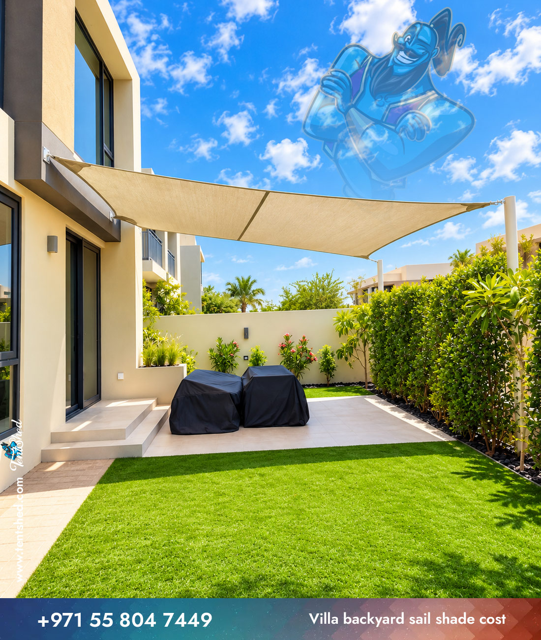 Villa Backyard Sail Shade Cost